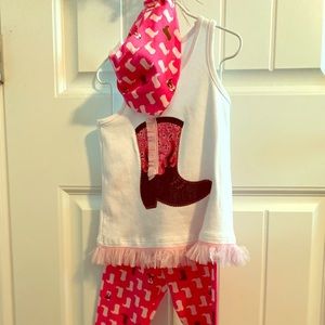 Mud Pie 24 month/2T 3 piece Cowgirl outfit